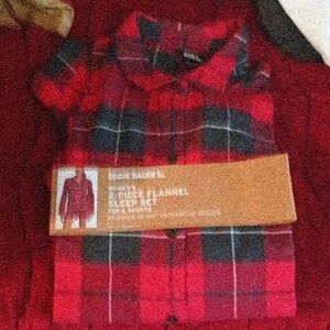 Flannel long sleeve pajama set